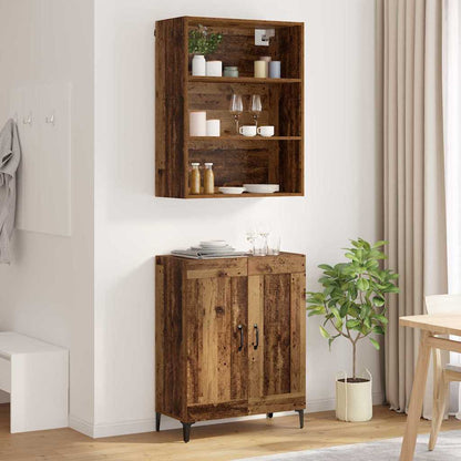 Highboard 2 pcs Altholz Holzwerkstoff