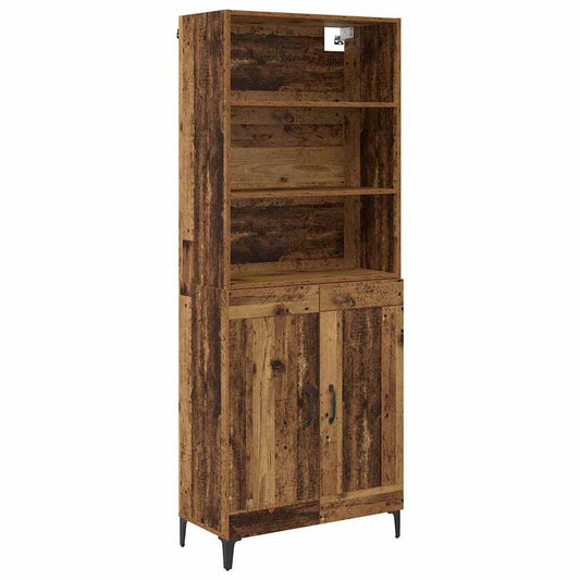 Highboard 2 pcs Altholz Holzwerkstoff