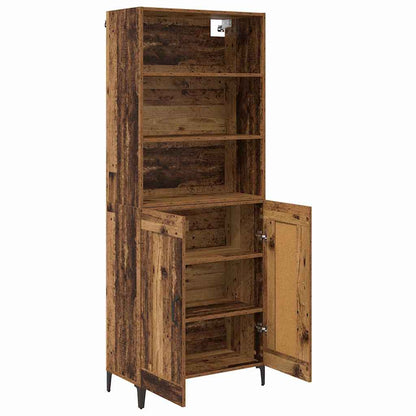 Highboard 2 pcs Altholz Holzwerkstoff