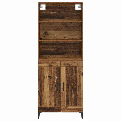 Highboard 2 pcs Altholz Holzwerkstoff