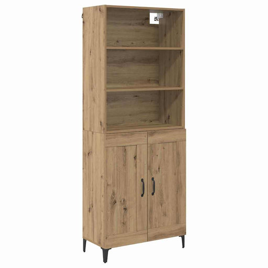 Highboard 2 pcs Artisan-Eiche Holzwerkstoff
