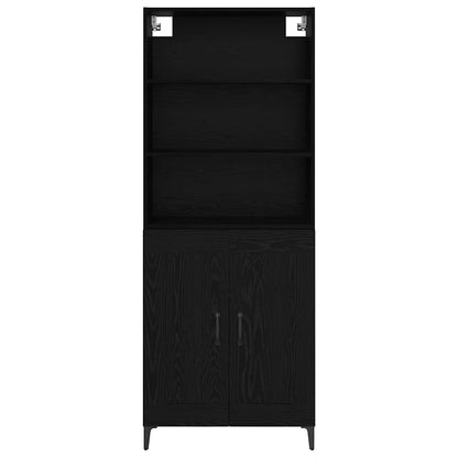 Highboard 2 pcs Schwarz Eichen-Optik Holzwerkstoff