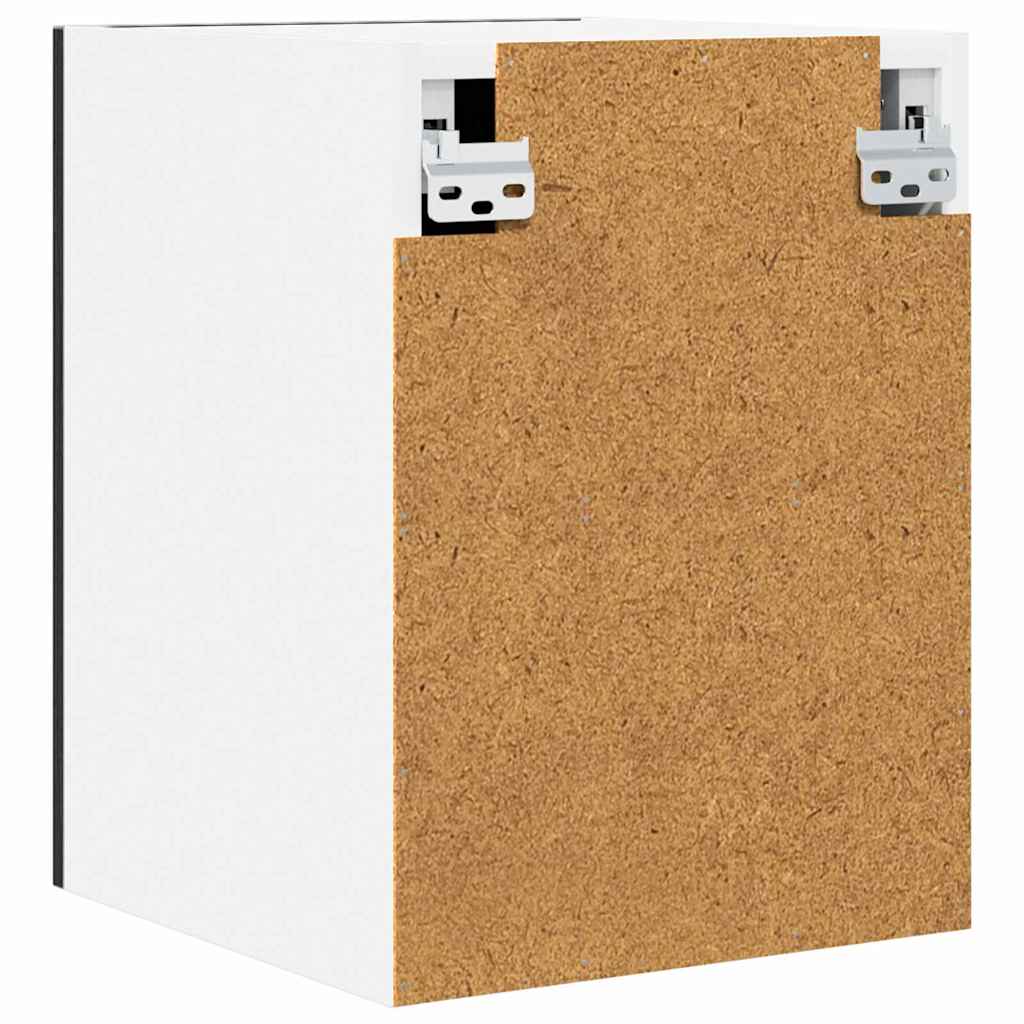 Hängeschrank Riga Schwarze Eiche und Weiß 30 x 31 x 40 cm