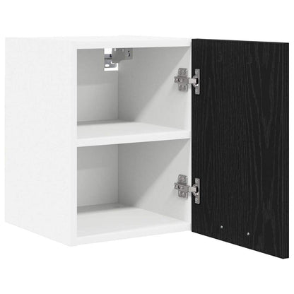 Hängeschrank Riga 2 pcs Schwarze Eiche und Weiß 30 x 31 x 40 cm