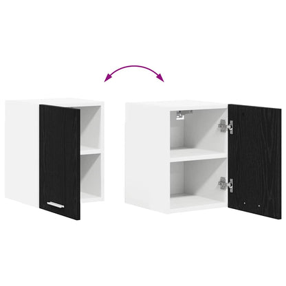 Hängeschrank Riga 2 pcs Schwarze Eiche und Weiß 30 x 31 x 40 cm