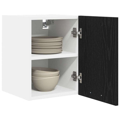 Hängeschrank Riga 2 pcs Schwarze Eiche und Weiß 30 x 31 x 40 cm