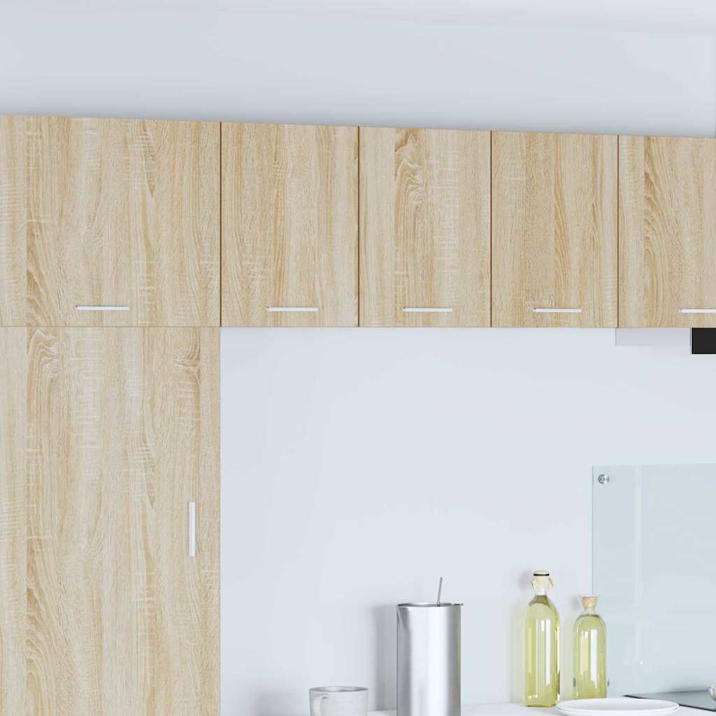Hängeschrank mit Tür Riga Sonoma-Eiche und Weiß 30 x 31 x 40 cm