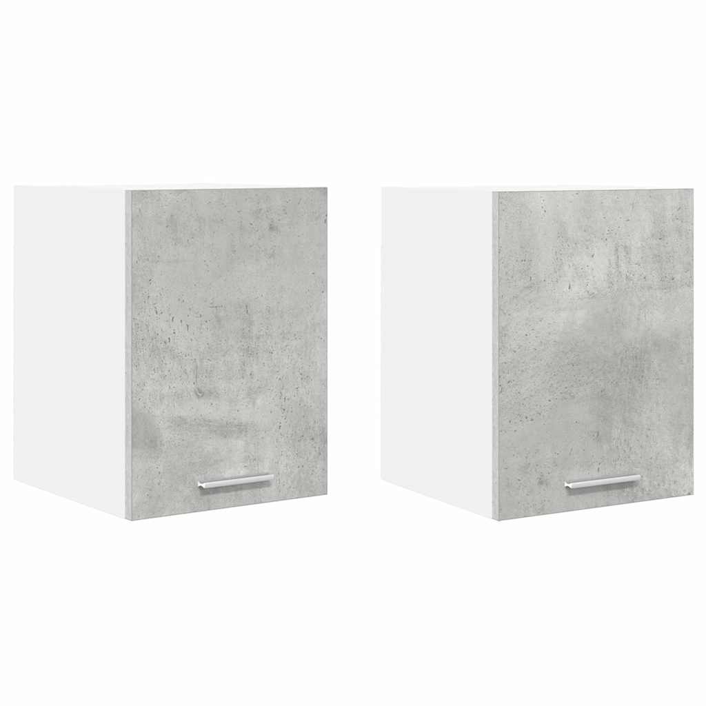 Hängeschrank Riga 2 pcs Betongrau und Weiß 30 x 31 x 40 cm