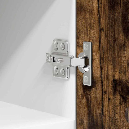 Hängeschrank mit Speicher Riga 2 pcs Geräucherte Eiche und Weiß