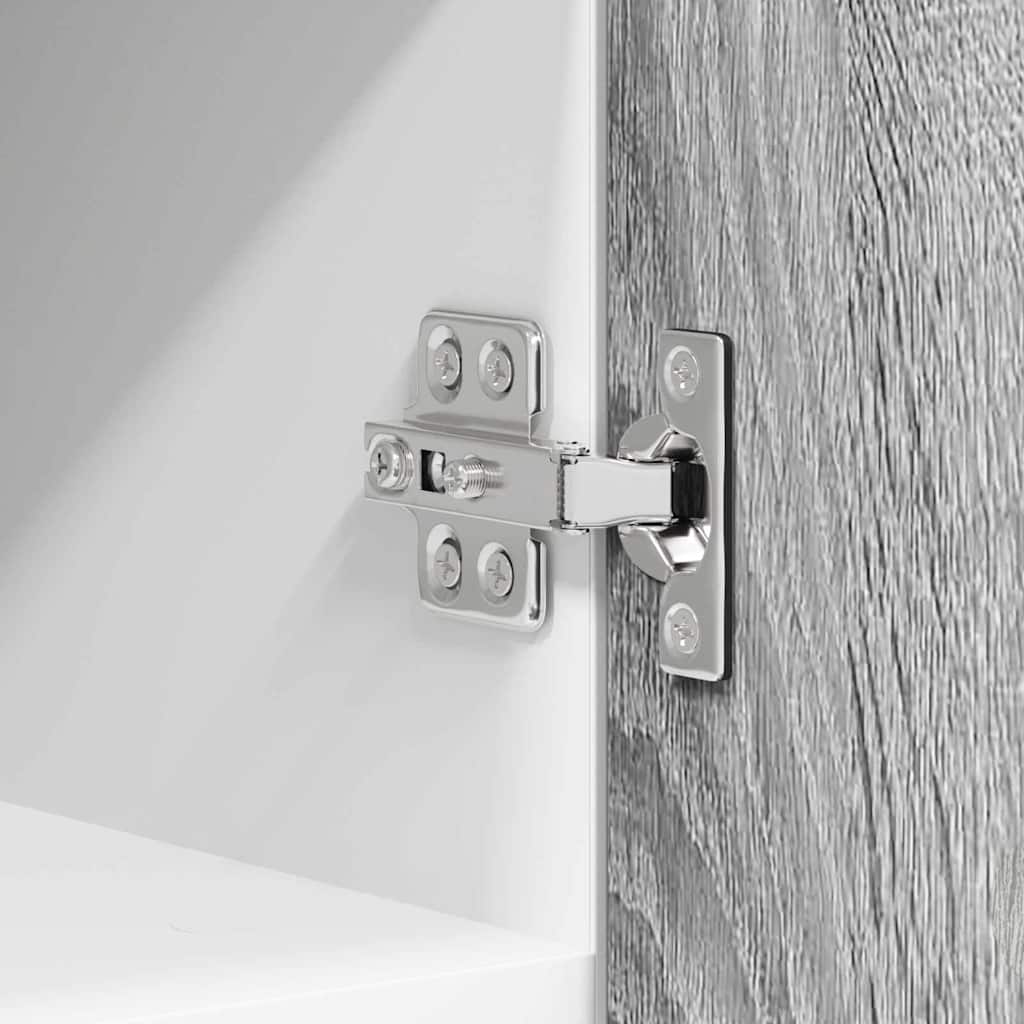 Hängeschrank mit Tür Riga Grau Sonoma und Weiß 30 x 31 x 40 cm