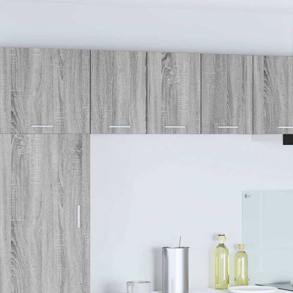 Hängeschrank mit Tür Riga Grau Sonoma und Weiß 30 x 31 x 40 cm