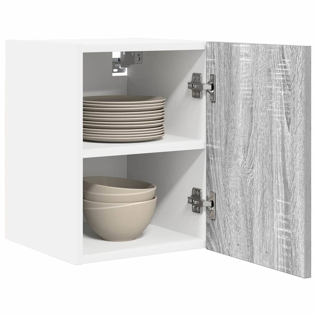 Hängeschrank Riga 2 pcs Grau Sonoma und Weiß 30 x 31 x 40 cm