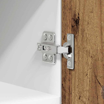 Hängeschrank mit Tür Riga Altes Holz und Weiß 30 x 31 x 40 cm