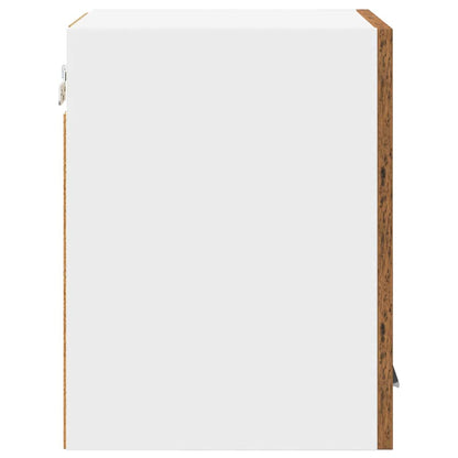 Hängeschrank mit Tür Riga Altes Holz und Weiß 30 x 31 x 40 cm