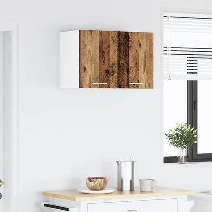 Hängeschrank Riga 2 pcs Altes Holz und Weiß 30 x 31 x 40 cm
