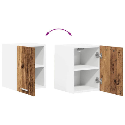 Hängeschrank Riga 2 pcs Altes Holz und Weiß 30 x 31 x 40 cm