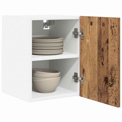 Hängeschrank Riga 2 pcs Altes Holz und Weiß 30 x 31 x 40 cm
