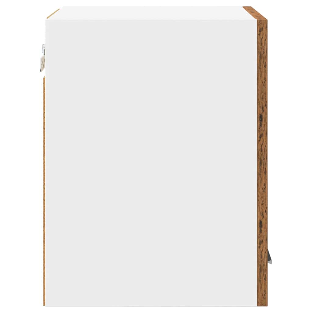 Hängeschrank Riga 2 pcs Altes Holz und Weiß 30 x 31 x 40 cm