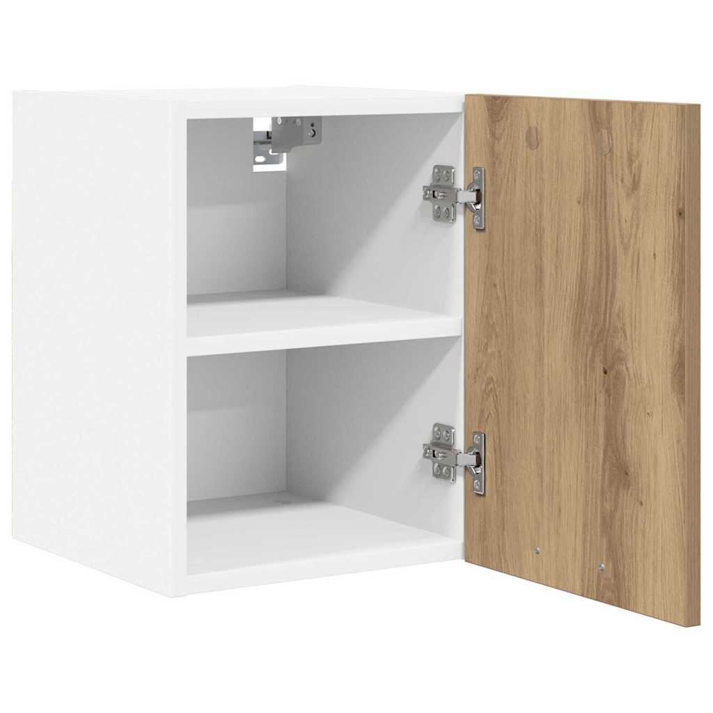Hängeschrank Riga 2 pcs Artisan-Eiche und Weiß 30 x 31 x 40 cm