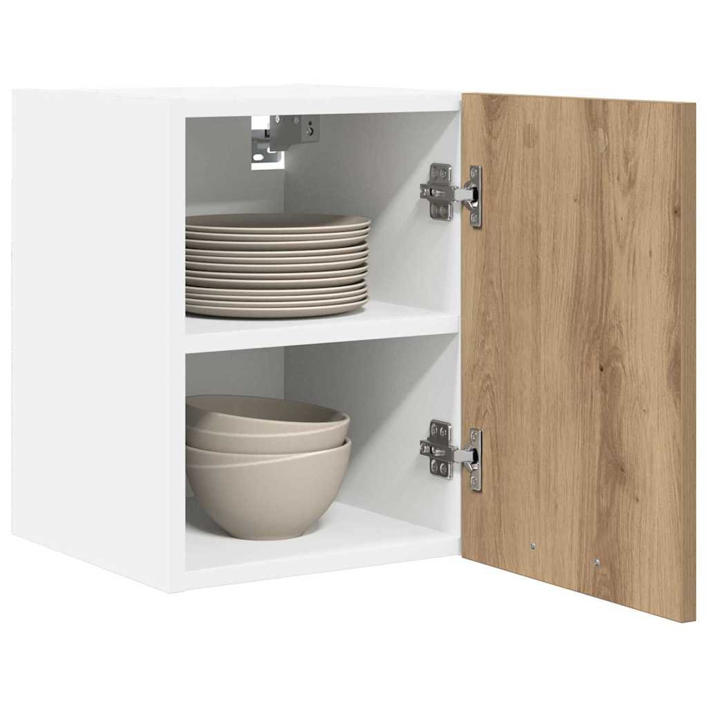 Hängeschrank Riga 2 pcs Artisan-Eiche und Weiß 30 x 31 x 40 cm