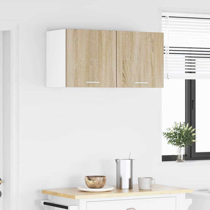 Hängeschrank Riga 2 pcs Sonoma-Eiche und Weiß 40 x 31 x 40 cm