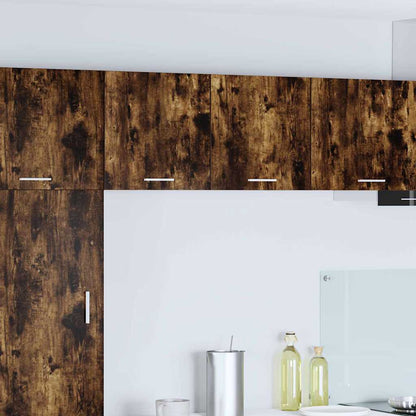 Hängeschrank Riga Geräucherte Eiche und Weiß 40 x 31 x 40 cm