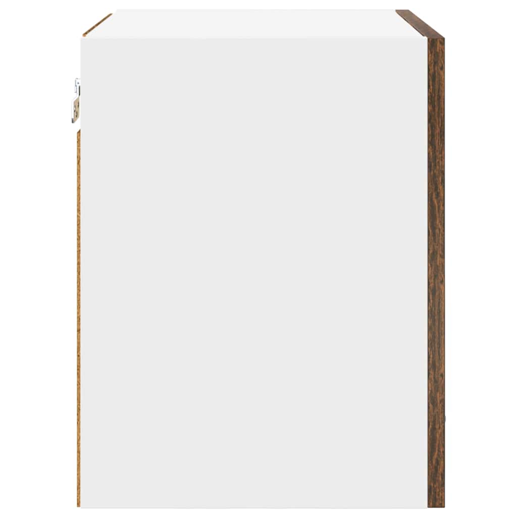 Hängeschrank Riga Geräucherte Eiche und Weiß 40 x 31 x 40 cm