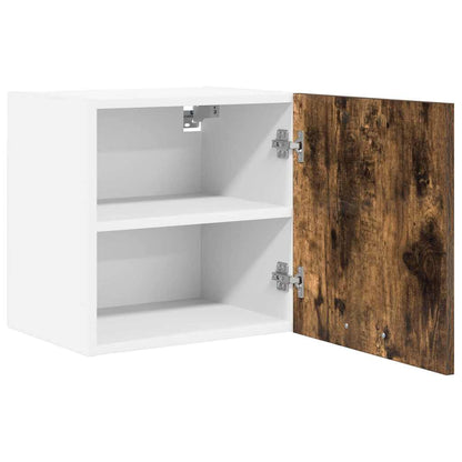 Hängeschrank mit Regal Riga 2 pcs Geräucherte Eiche und Weiß