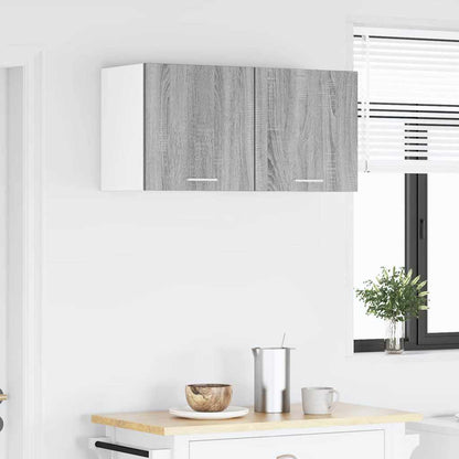Hängeschrank mit Tür Riga Grau Sonoma und Weiß 40 x 31 x 40 cm