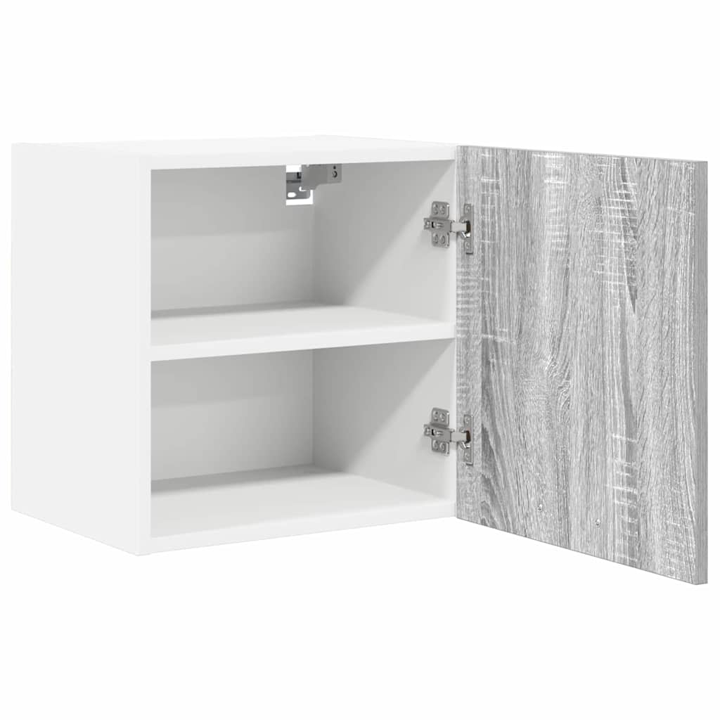 Hängeschrank mit Tür Riga Grau Sonoma und Weiß 40 x 31 x 40 cm