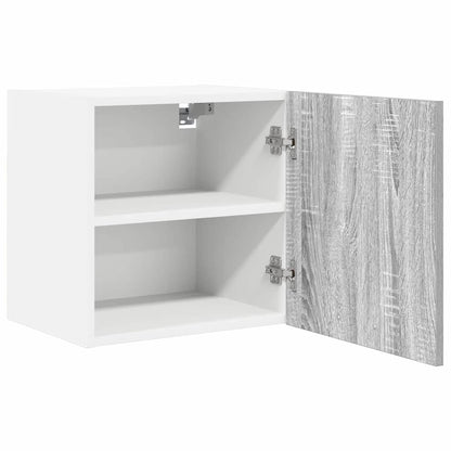Hängeschrank mit Tür Riga Grau Sonoma und Weiß 40 x 31 x 40 cm