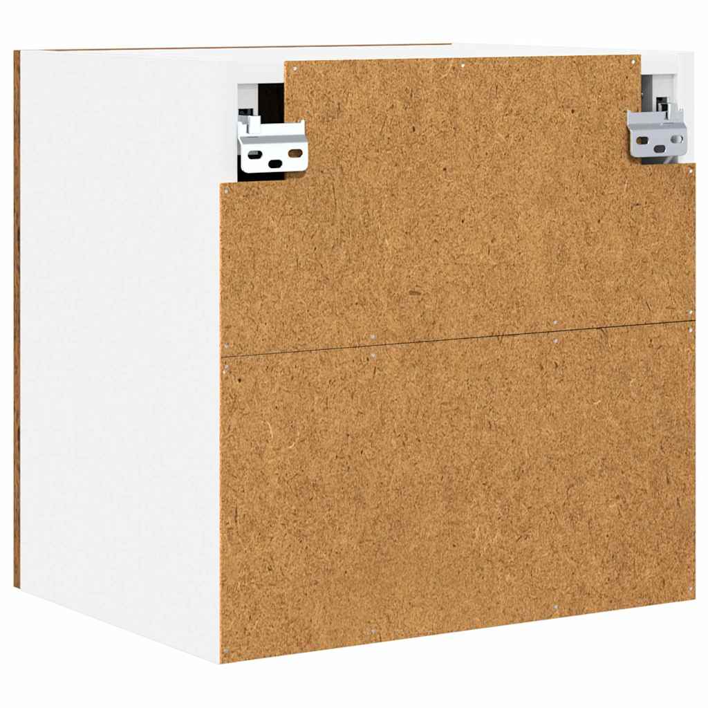 Hängeschrank mit Regal Riga Altes Holz und Weiß 40 x 31 x 40 cm