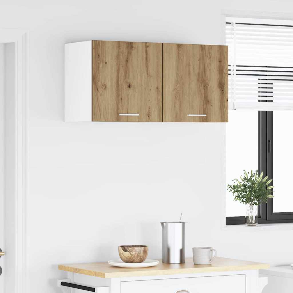 Hängeschrank Riga 2 pcs Artisan-Eiche und Weiß 40 x 31 x 40 cm