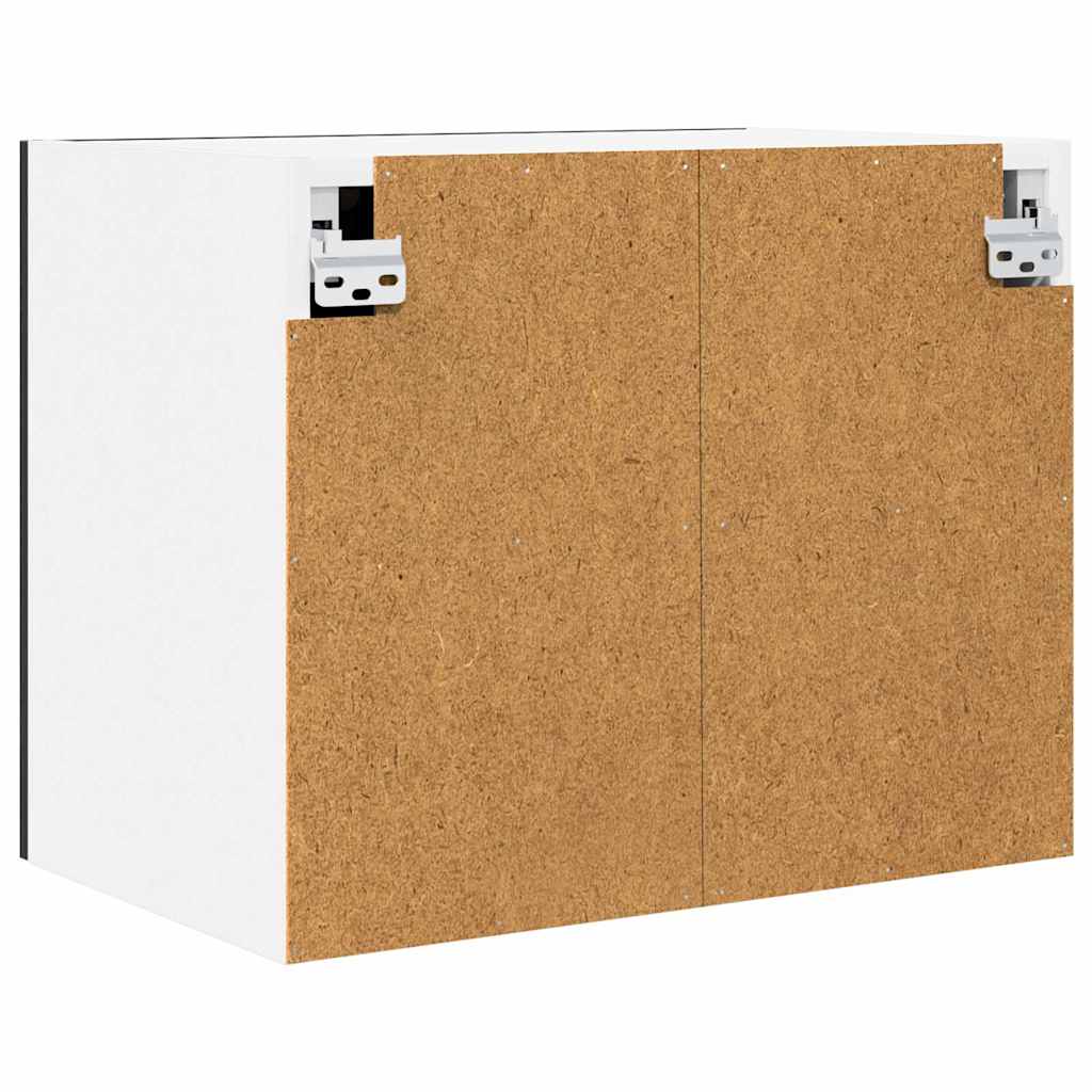 Hängeschrank Riga Schwarze Eiche und Weiß 50 x 31 x 40 cm