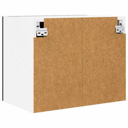 Hängeschrank Riga Schwarze Eiche und Weiß 50 x 31 x 40 cm