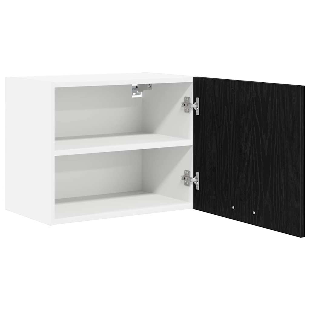 Hängeschrank Riga 2 pcs Schwarze Eiche und Weiß 50 x 31 x 40 cm