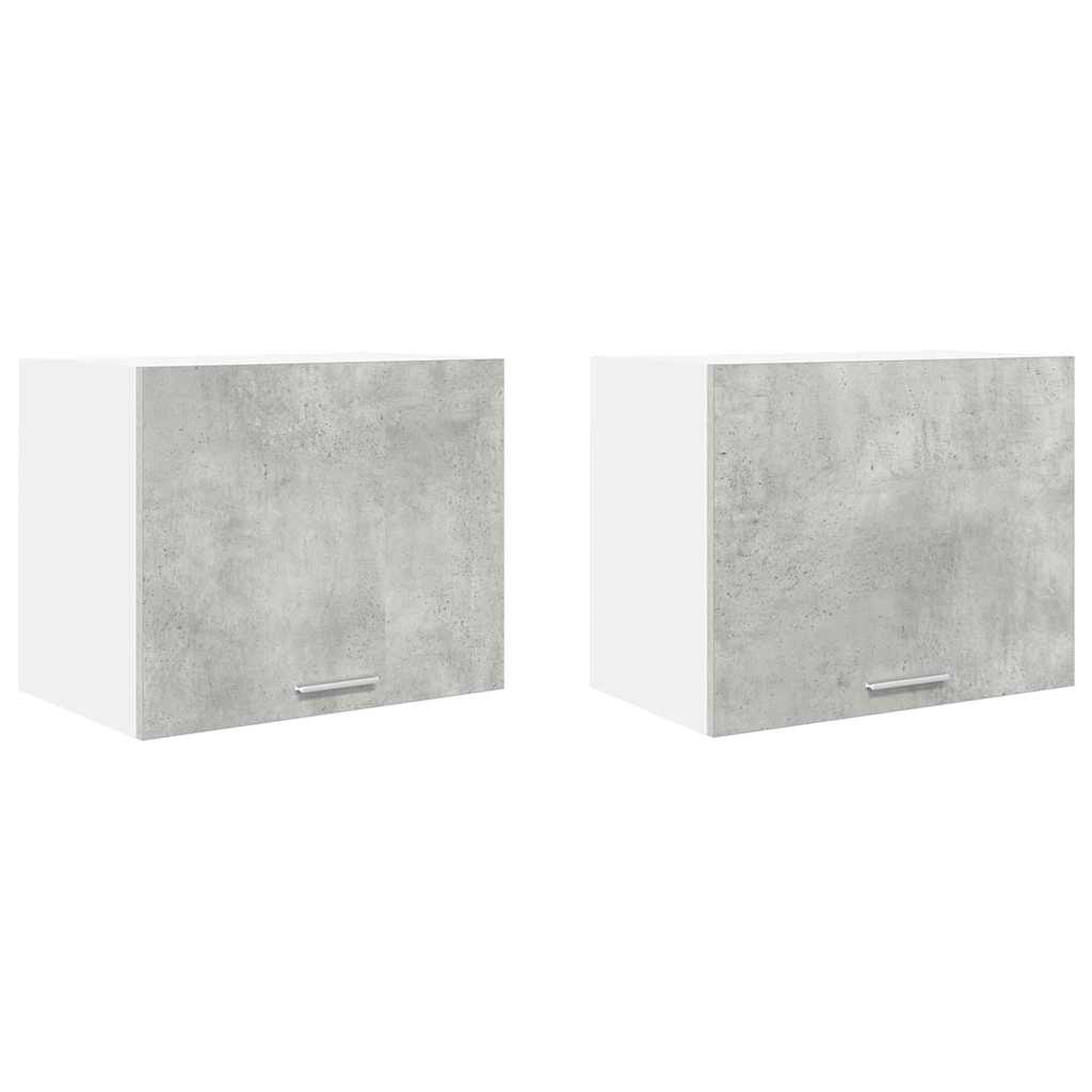 Hängeschrank Riga 2 pcs Betongrau und Weiß 50 x 31 x 40 cm