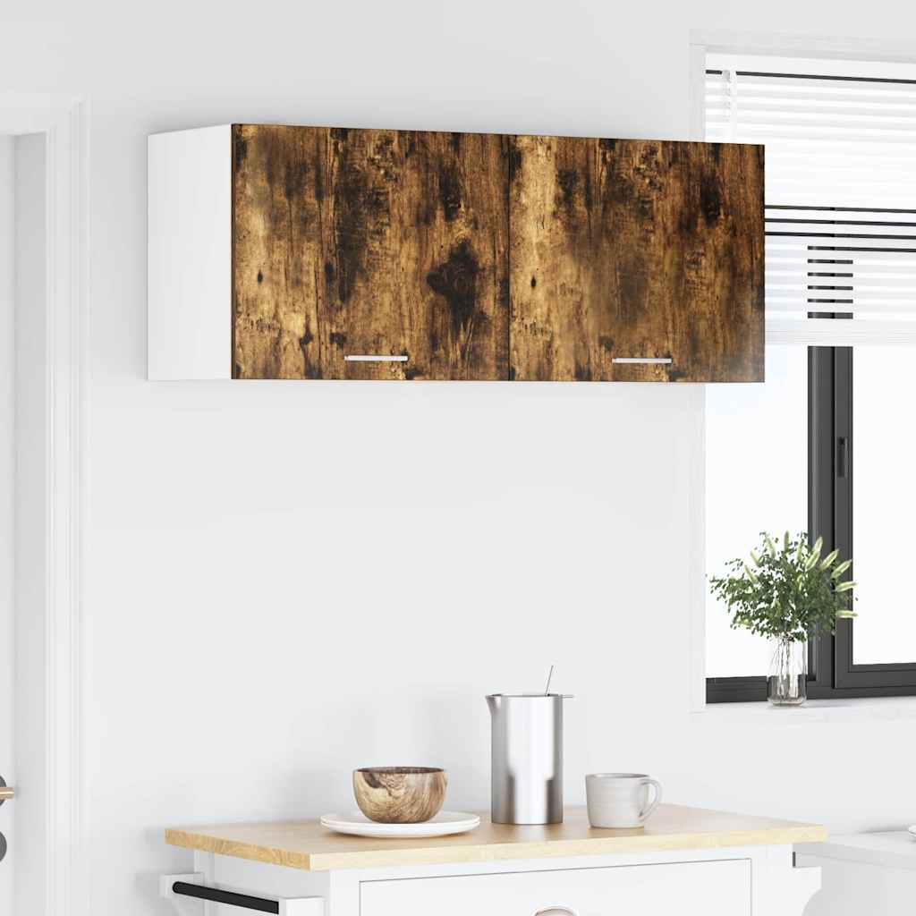 Hängeschrank Riga Geräucherte Eiche und Weiß 50 x 31 x 40 cm