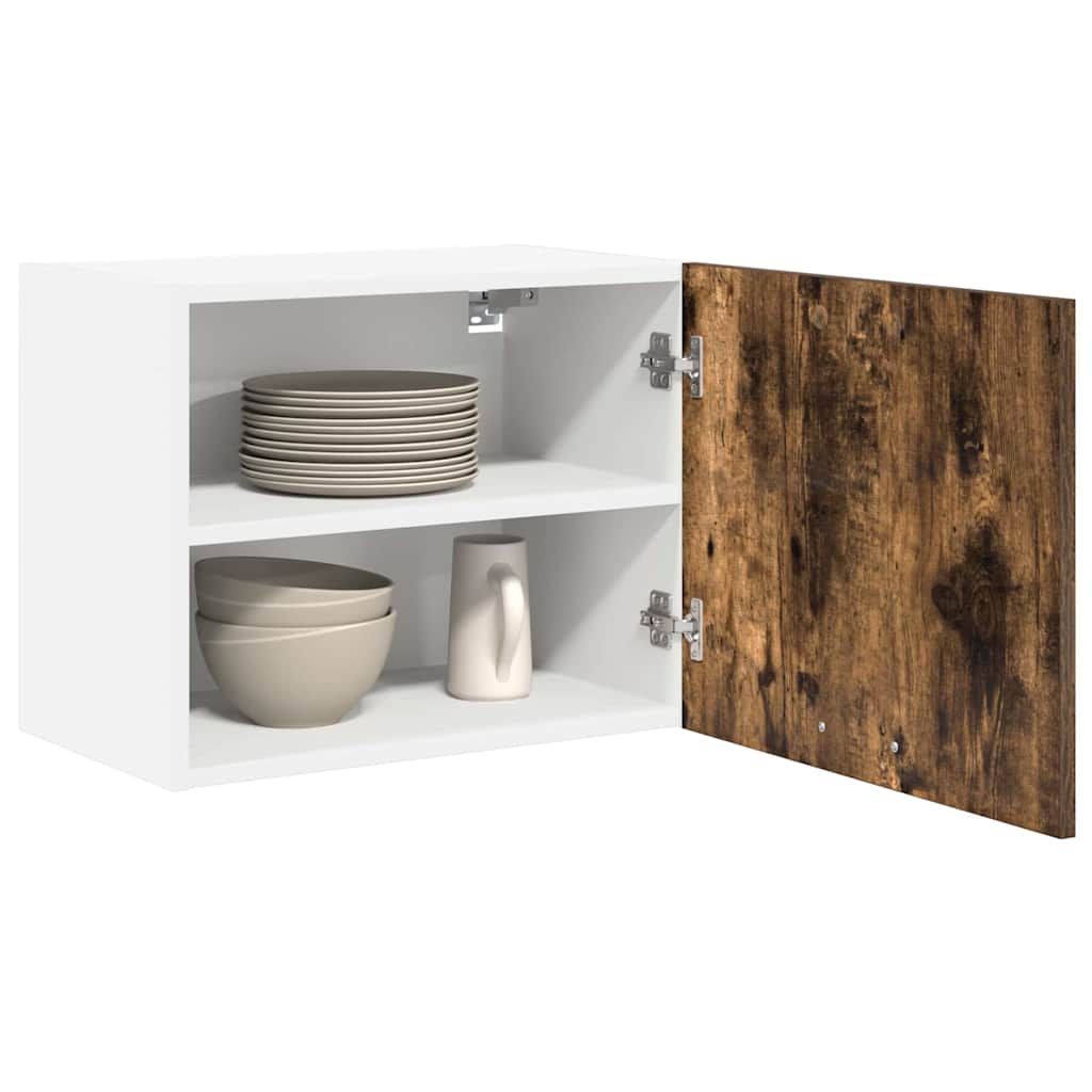 Hängeschrank Riga Geräucherte Eiche und Weiß 50 x 31 x 40 cm