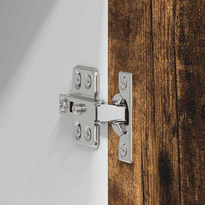 Hängeschrank mit Regal Riga 2 pcs Geräucherte Eiche und Weiß