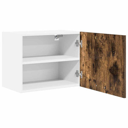Hängeschrank mit Regal Riga 2 pcs Geräucherte Eiche und Weiß