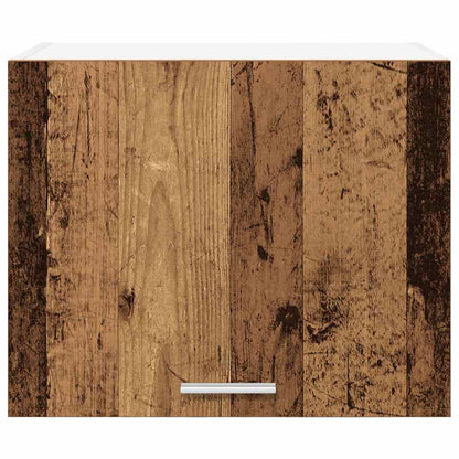 Hängeschrank mit Tür Riga Altes Holz und Weiß 50 x 31 x 40 cm