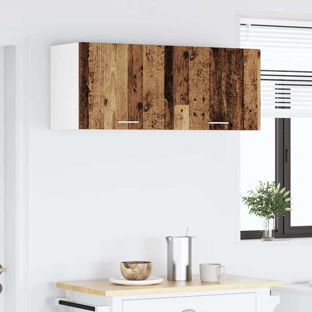Hängeschrank Riga 2 pcs Altes Holz und Weiß 50 x 31 x 40 cm