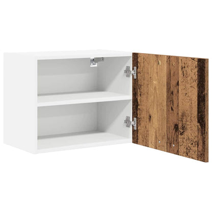 Hängeschrank Riga 2 pcs Altes Holz und Weiß 50 x 31 x 40 cm