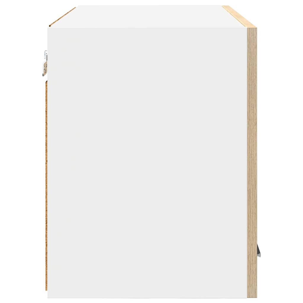 Hängeschrank mit Tür Riga Sonoma-Eiche und Weiß 60 x 31 x 40 cm