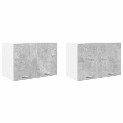 Hängeschrank Riga 2 pcs Betongrau und Weiß 60 x 31 x 40 cm