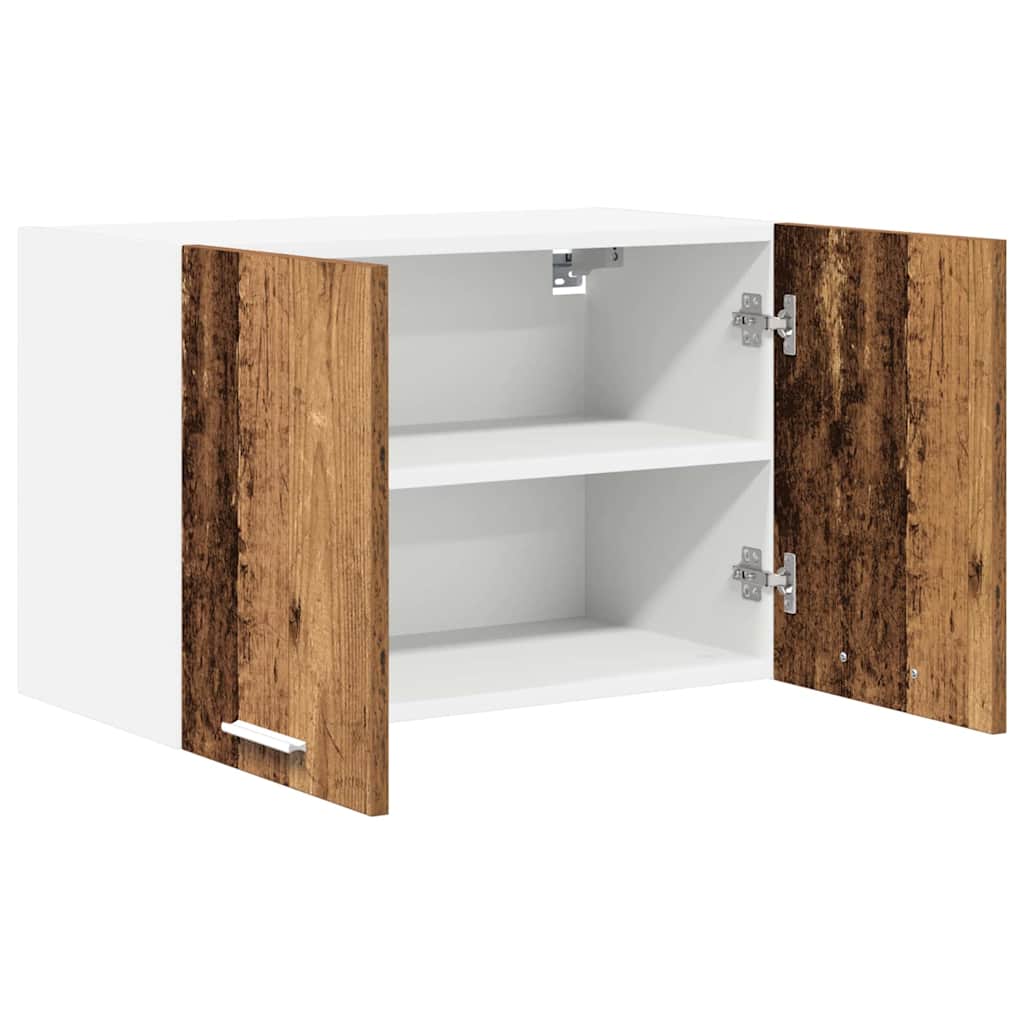Hängeschrank Riga 2 pcs Altes Holz und Weiß 60 x 31 x 40 cm
