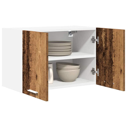 Hängeschrank Riga 2 pcs Altes Holz und Weiß 60 x 31 x 40 cm