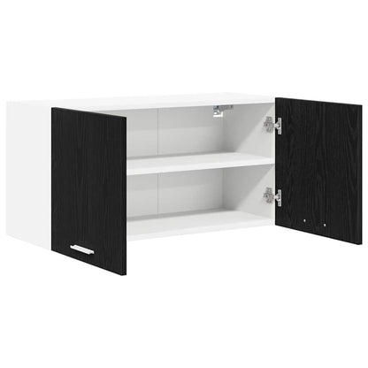 Hängeschrank mit Tür Riga Schwarz Eichen-Optik 80 x 31 x 40 cm
