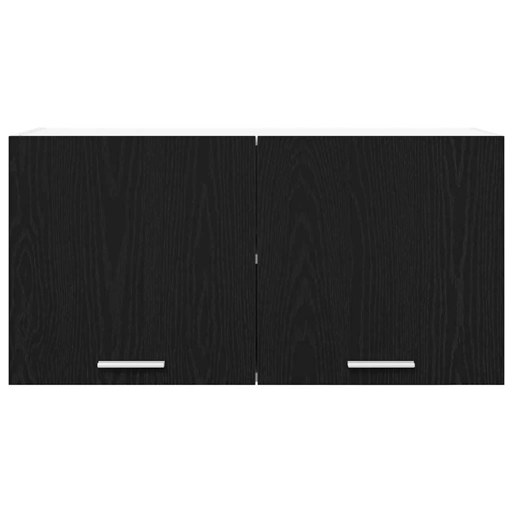 Hängeschrank mit Tür Riga Schwarz Eichen-Optik 80 x 31 x 40 cm